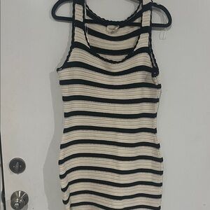 Lucky Brand Black and White Striped Tank Top